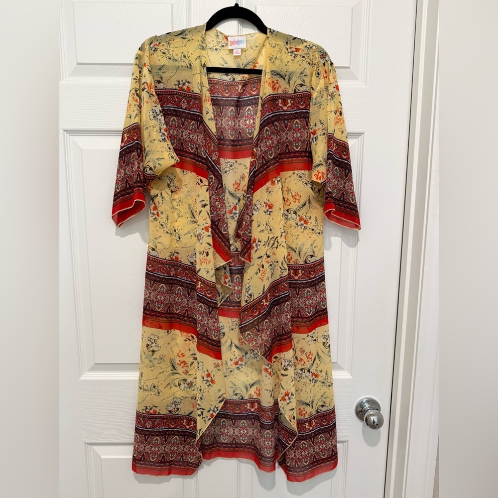 LuLaRoe Floral Patterned Shirley Kimono Cardigan